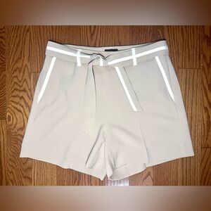 White House Black Market High Waist Cream Shorts
